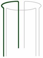 Augalo atrama Bradas TYRP340130, 40 cm, 130 cm, metalas, žalia sp.