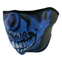 Motociklininko pošalmis Zanheadgear Chrome Skull, mėlyna sp./juoda sp.
