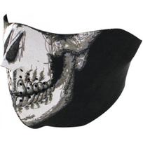Motociklininko pošalmis Zanheadgear Skull Face, balta sp./juoda sp.