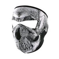 Motociklininko pošalmis Zanheadgear Skull Full, balta sp./juoda sp.