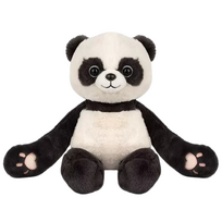 Pliušinis žaislas panda 22121, balta sp./juoda sp., 23 cm