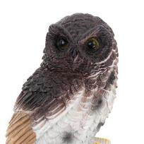 Pastatomas šviestuvas su saulės baterija Owl, IP44, ruda sp.