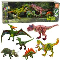 Figūrėlių rinkinys, dinozauras Lean Toys Age Of Dinosaurs, 6 vnt., įvairių spalvų