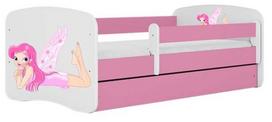 Vaikiška lova Kocot Kids Babydreams Pink Fairy, rožinė sp., 70 x 140 cm, be patalynės dėžės, be čiužinio