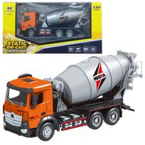 Žaislinis betonvežis Lean Toys Static, 1:50, sidabro sp./oranžinė sp.