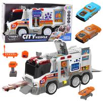 Žaislinis greitosios pagalbos automobilis Lean Toys City Vehicle, balta sp.