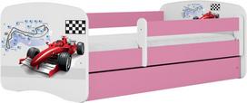 Vaikiška lova Kocot Kids Babydreams Formula, balta sp./rožinė sp., 80 x 160 cm, be patalynės dėžės, be čiužinio