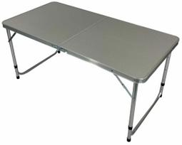 Stovyklavimo stalas, sidabro sp./pilka sp., 120 cm x 60 cm x 55 - 70 cm