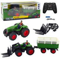 Rc traktorius Lean Toys Farm Machine, 1:24, juoda sp./žalia sp.
