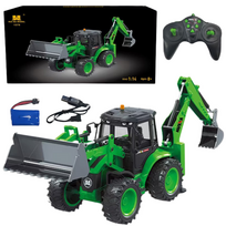 Rc ekskavatorius Lean Toys 1579, 1:14, žalia sp.