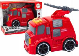 Žaislinė gaisrinė mašina Lean Toys Car Model Happy, raudona sp.