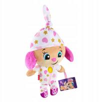 Interaktyvus žaislas, šuo Fisher Price Laugh & Learn Cuddle N Snuggle Sis, 28 cm, balta sp./rožinė sp.