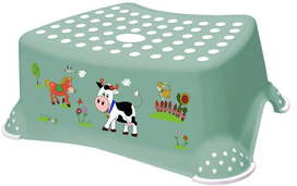 Pagalbiniai laipteliai Keeeper Funny Farm, žalia sp., 14 cm x 28.5 cm x 40.5 cm