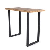 Stalas Domoletti U LEGS, juoda sp./medžio sp., 120 cm x 60 cm x 100 cm