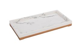 Padėkliukas Domoletti Malaga BPO-2978-1E, aukso sp./balta sp., 26.9 cm x 2.5 cm x 13.9 cm