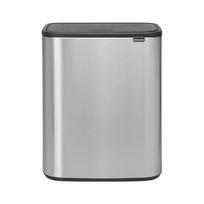 Šiukšliadėžė Brabantia Touch, nerūdijančiojo plieno sp., 60 l, 65.6 cm x 31.2 cm