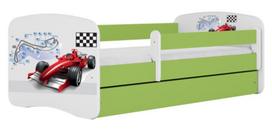 Vaikiška lova Kocot Kids Babydreams Formula, žalia sp., 80 x 160 cm, su patalynės dėže, su čiužiniu