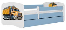 Vaikiška lova Kocot Kids Babydreams Truck, mėlyna sp., 80 x 180 cm, su patalynės dėže, be čiužinio
