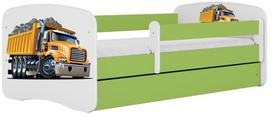 Vaikiška lova Kocot Kids Babydreams Truck, žalia sp., 80 x 160 cm, be patalynės dėžės, su čiužiniu