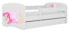 Vaikiška lova Kocot Kids Babydreams Fairy With Wings, balta sp., 80 x 180 cm, be patalynės dėžės, be čiužinio