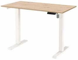 Kompiuterio stalas reguliuojamo aukščio B53, 103 cm x 56 cm, 73 - 118 cm, balta sp./artisan oak