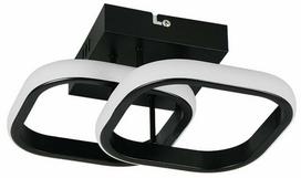 Šviestuvas lubų ir sienų Reality Kasia R63531932, LED, 3000 °K, 2 x 7 W, balta sp./juoda sp.