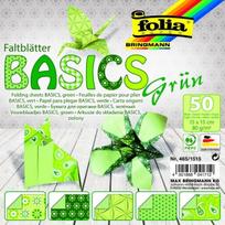 Popierinių figūrų gaminimo rinkinys Folia Basics, žalia sp., 15 x 15 cm