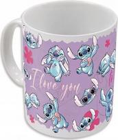Puodelis Disney Stitch Angel, balta sp./violetinė sp., 0.325 l