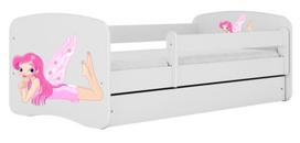 Vaikiška lova Kocot Kids Babydreams Fairy With Wings, balta sp., 70 x 140 cm, be patalynės dėžės, su čiužiniu