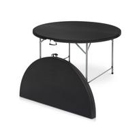 Lauko stalas Hatis, juoda sp., 122 cm x 122 cm x 74 cm