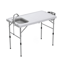 Lauko stalas Hatis, balta sp., 127 cm x 68.5 cm x 91.5 cm