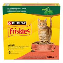 Sausas kačių maistas Friskies, jautiena/vištiena/daržovės, 0.8 kg