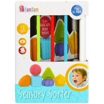 Sensorinis kamuoliukas, formelių rūšiuoklė BamBam Sensory Sorter, įvairių spalvų, 7 vnt.