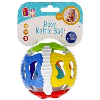 Sensorinis kamuoliukas BamBam Baby Rattle Ball, įvairių spalvų