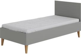 Vaikiška lova Kocot Kids Kubi LKU_SZ_18-8BS_BM, pilka sp., 80 x 180 cm, be patalynės dėžės, be čiužinio