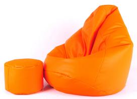 Sėdmaišis su pufu Sako Mega Comfort XXL, oranžinė sp.