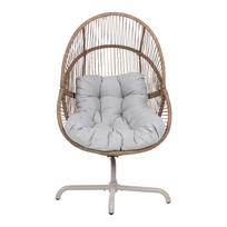 Lauko krėslas Home4you Dorian, šviesiai ruda sp., 95 cm x 89 cm x 154 cm