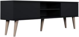 TV staliukas Kocot Kids Toronto, juoda sp., 160 cm x 35 cm x 55.5 cm