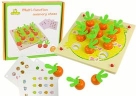 Formų ir atminties žaidimas Multifunction Memory Chess, 2 cm, geltona sp./oranžinė sp., 13 vnt.