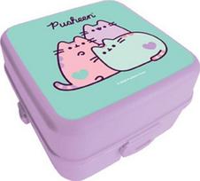 Indelis maistui Pusheen, 0.5 l, 13.8 cm x 14.1 cm, žalia sp./violetinė sp.