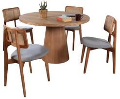 Valgomojo komplektas Kalune Design Albero 145, pilka sp./buko sp.