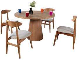 Valgomojo komplektas Kalune Design Albero 141, kreminė sp./buko sp.