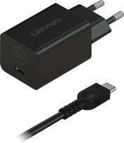 Telefono įkroviklis Lenovo GaN Nano 40AWGN65EU, USB Type C, 4.7 cm, juoda sp., 65 W