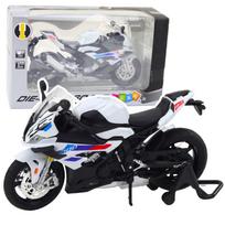 Žaislinis motociklas Lean Toys Model Replica S1000, 1:12, balta sp.