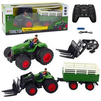 Rc traktorius Lean Toys Farm Machine, 1:24, žalia sp.