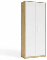 Biuro spinta Oliv 2D, balta sp./artisan oak, 180 cm x 74 cm x 35 cm