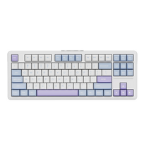 Belaidė žaidimų klaviatūra ATK A87 Wireless, Outemu Black Plum Pro ATK-A87-SEA-SALT, Anglų (US), mėlyna sp./balta sp./violetinė sp.