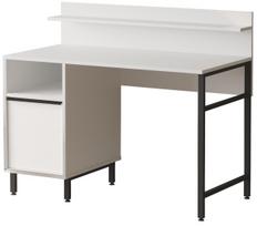Rašomasis stalas su spintele Kalune Design ON16-W, 120 cm x 54 cm, 99.8 cm, balta sp.