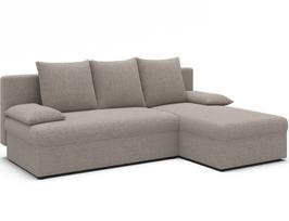 Kampinė sofa - lova Gino Royal 18, smėlio sp., dešininė, 146 x 206 cm x 90 cm