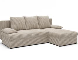 Kampinė sofa - lova Gino Modullo 18, smėlio sp., dešininė, 146 x 206 cm x 90 cm